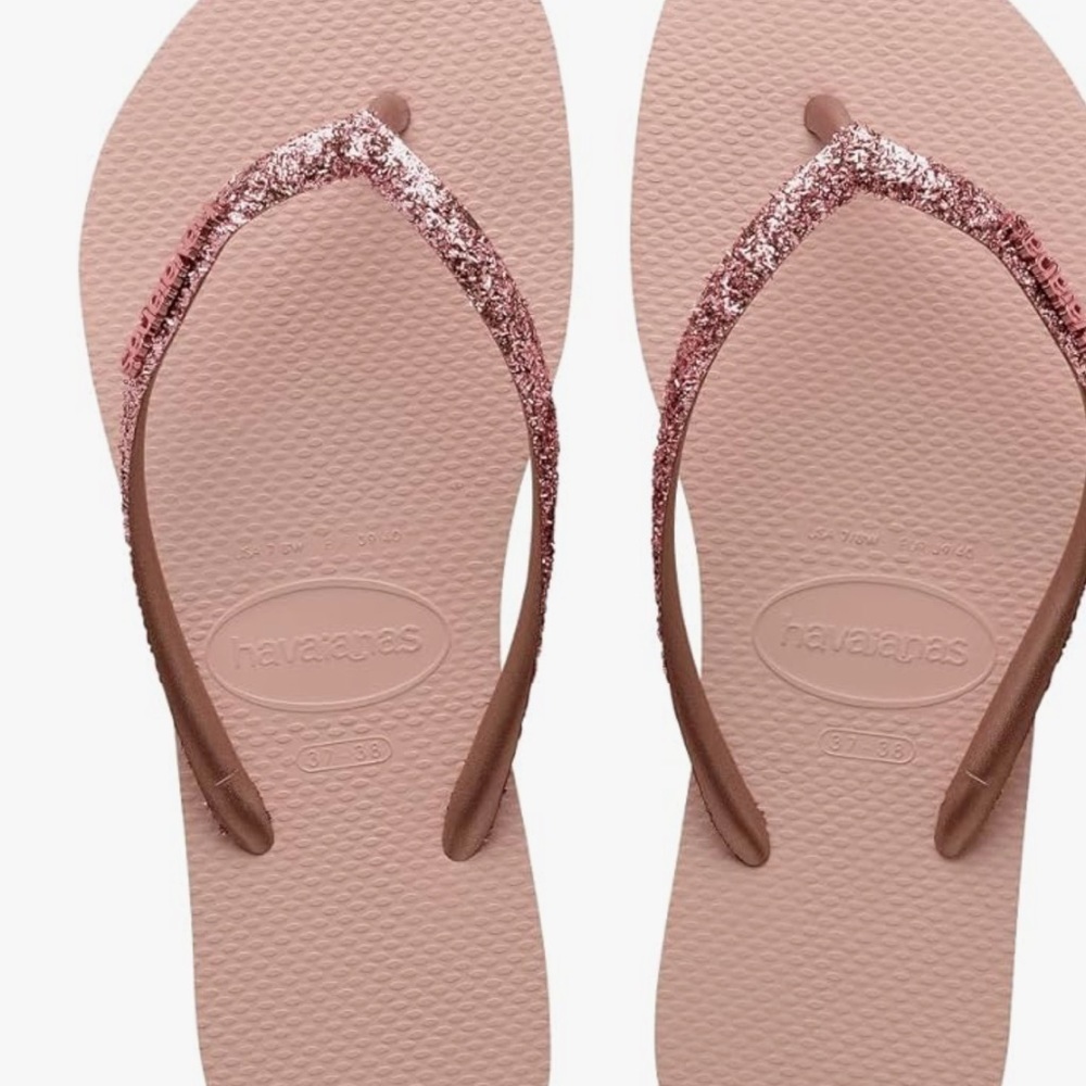 Havaiana Slim glitter Flip Flops NWOT